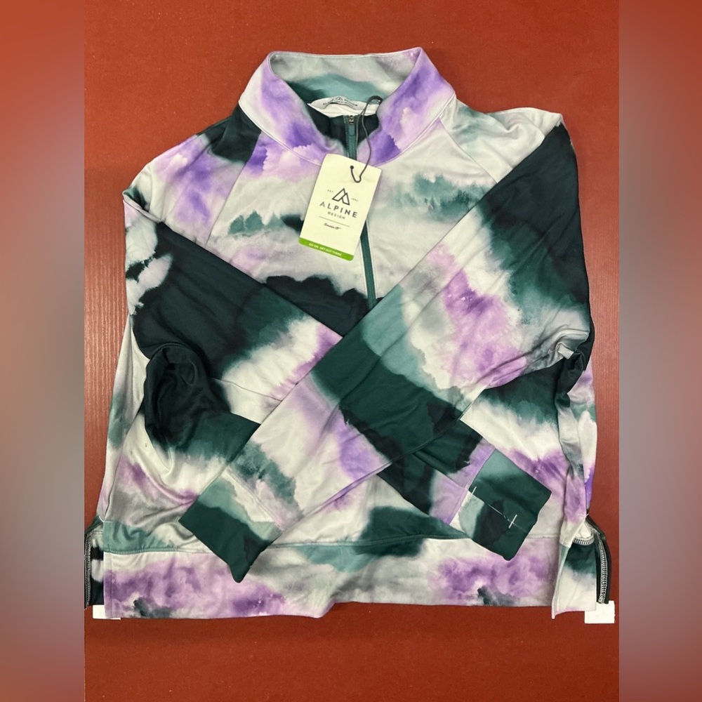 Women's Field Knit 1/4 Zip (Print) (Soft Clouds Lilac Color)